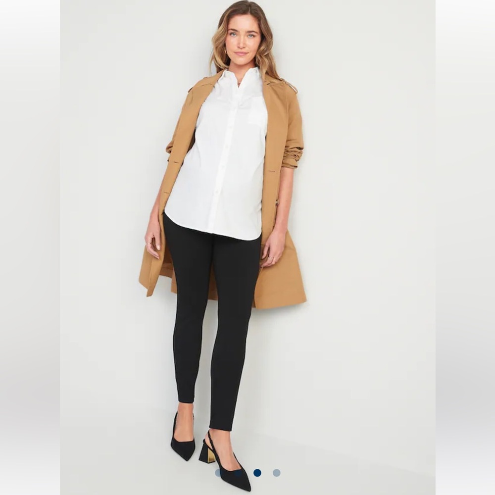 Old Navy Maternity Black Full Panel Stevie Skinny Ankle Pants Size XXL